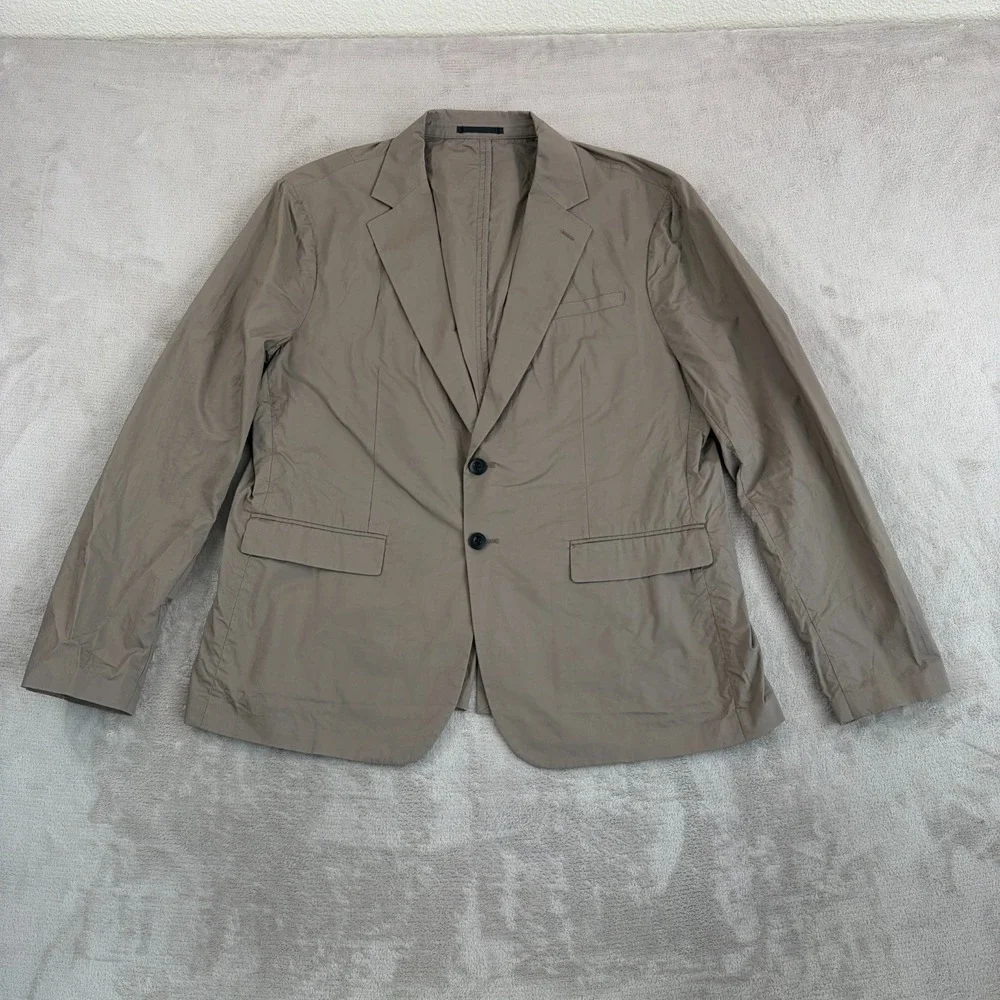 ALL SAINTS Canta Blazer Sports Coat in Brown Men 44 Cotton 2 Button Front NWOT‎